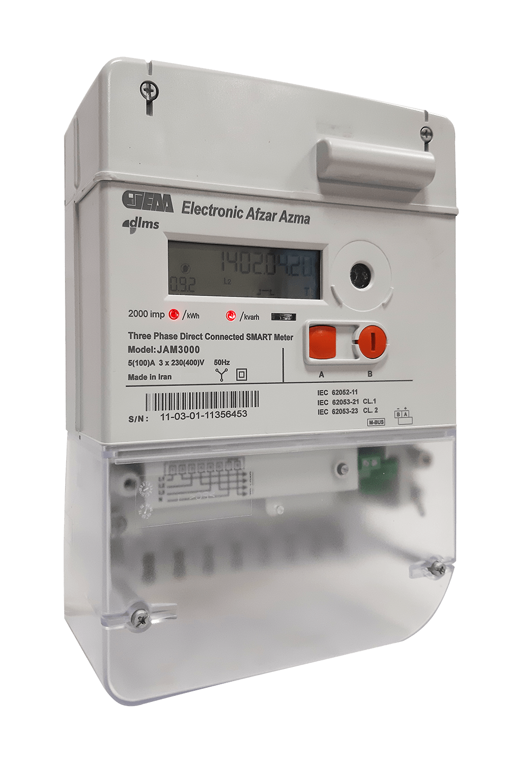 Smart Three-Phase Meter – Direct Connection Model JAM3000